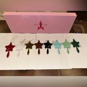 Jeffree Star Cosmetics Hand Mirror Christmas Ornament Lot w/ 2 Collector Boxes